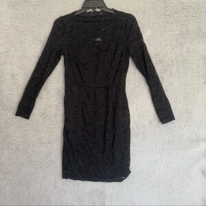 Allegra K Lace Boat Neck Long Sleeve Cocktail Bodycon Pencil Dress